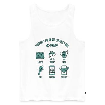 Dinge, die ich in meiner Freizeit tue, K-Pop-Musik Liebe - Männer Premium Bio Tank Top - Weiß - Vorne - Michal (187cm)