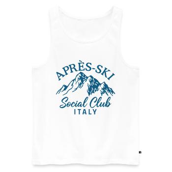 Après Ski Social Club Italie Skiing - Débardeur bio Premium Homme - blanc - Devant - Michal (187cm)