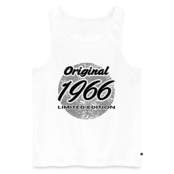 60e anniversaire 1966 cadeau pour hommes et femmes - Débardeur bio Premium Homme - blanc - Devant - Michal (187cm)