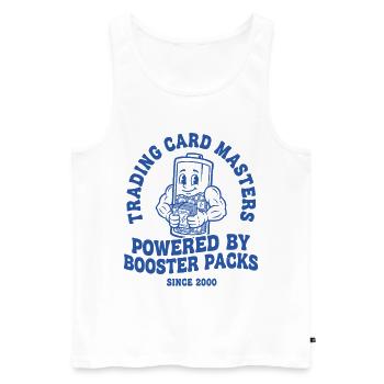 Trading Card Masters Powered By Booster Packs - Men's Premium Organic Tank Top - white - Front - Michal (187cm)