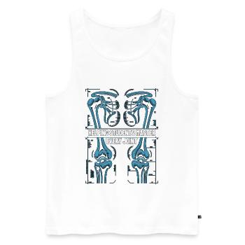 PT Educator Helping Students Master Physiotherapy - Men's Premium Organic Tank Top - white - Front - Michal (187cm)