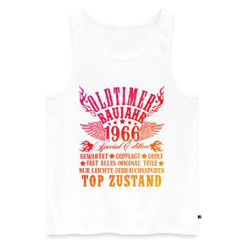 60th Birthday 60 Years Decoration 1965 Gift Funny - Men's Premium Organic Tank Top - white - Front - AI Model Male 178 light (178cm)