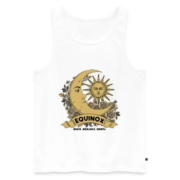Equinox Renew Rebalance Rebirth Ostara Blessings - Men's Premium Organic Tank Top - white - Front - AI Model Male 178 light (178cm)