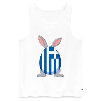 Kleiner Tsourekaki-griechischer Oster-Pascha-Hase - Männer Premium Bio Tank Top - Weiß - Vorne - Michal (187cm)