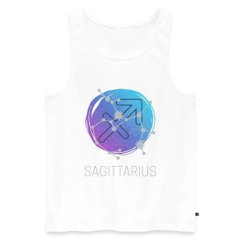 Schütze Sagittarius Sternzeichen Astrologie Design - Männer Premium Bio Tank Top - Weiß - Vorne - AI Model Male 178 light (178cm)