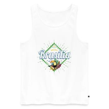 Brasília Distrito Federal Brazil Toucan Souvenir - Men's Premium Organic Tank Top - white - Front - Michal (187cm)