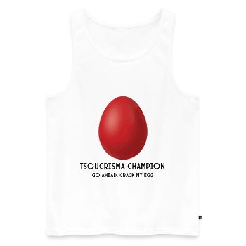 Griechischer Oster-Tsougrisma-Champion - Männer Premium Bio Tank Top - Weiß - Vorne - Michal (187cm)
