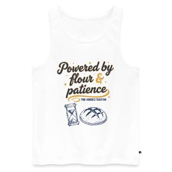 Sourdough Bread Baking Baker Sourdough Starter - Men's Premium Organic Tank Top - white - Front - AI Model Male 178 light (178cm)