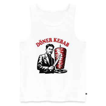Döner Kebab - Orwell - Fast Food - Männer Premium Bio Tank Top - Weiß - Vorne - Michal (187cm)