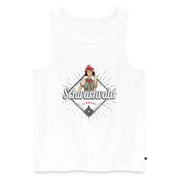 Schwarzwald Baden-Württemberg Deutschland Souvenir - Männer Premium Bio Tank Top - Weiß - Vorne - Michal (187cm)