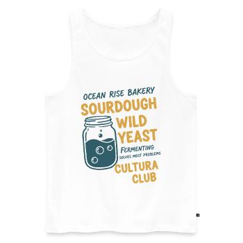 sourdough Bread Baking Baker Wild Yeast Cultura - Men's Premium Organic Tank Top - white - Front - Michal (187cm)