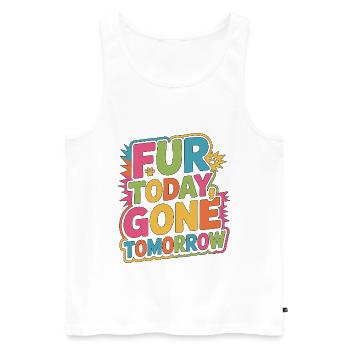Vet Tech Fur Today Gone Tomorrow Animal Hospital - Men's Premium Organic Tank Top - white - Front - Michal (187cm)