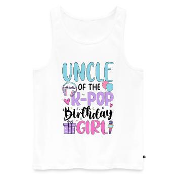 Uncle Of The K Pop Birthday Girl - Men's Premium Organic Tank Top - white - Front - Michal (187cm)