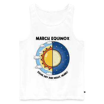 March Equinox Equal Day And Night Spring Equinox - Men's Premium Organic Tank Top - white - Front - AI Model Male 178 light (178cm)