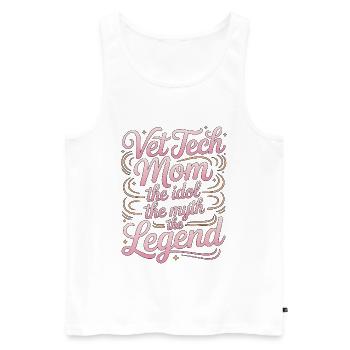 Vet Tech Mom The Idol The Animal Health Specialist - Men's Premium Organic Tank Top - white - Front - Michal (187cm)