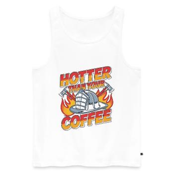 Fire Lieutenant Hotter Than Your Fire Department - Men's Premium Organic Tank Top - white - Front - AI Model Male 178 light (178cm)