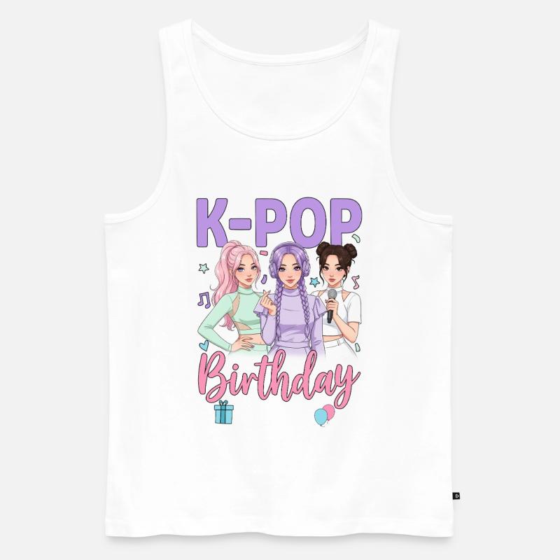 K Pop Birthday Squad - Männer Premium Bio Tank Top - Weiß