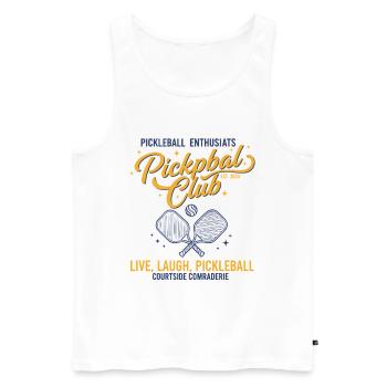 Pickleball player pickle ball love pickleball live - Men's Premium Organic Tank Top - white - Front - Michal (187cm)