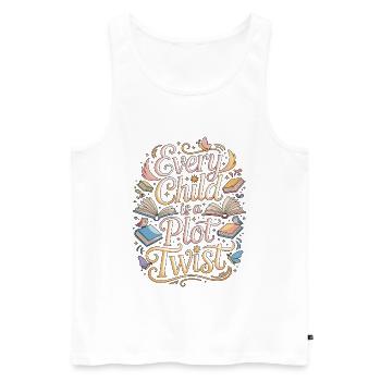 Elementary Teacher Every Child Is Teaching Career - Men's Premium Organic Tank Top - white - Front - Michal (187cm)