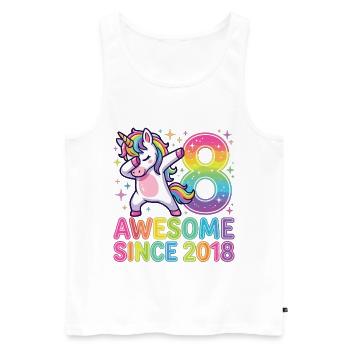 Design de la Huit Arc-en-ciel de la Licorne - Débardeur bio Premium Homme - blanc - Devant - Michal (187cm)