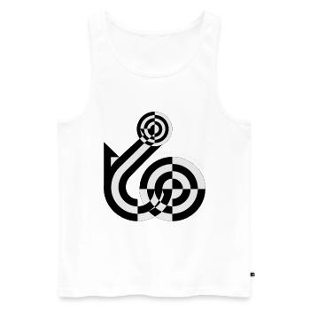Angeln Haken Abstrakt Legenden - Männer Premium Bio Tank Top - Weiß - Vorne - Michal (187cm)