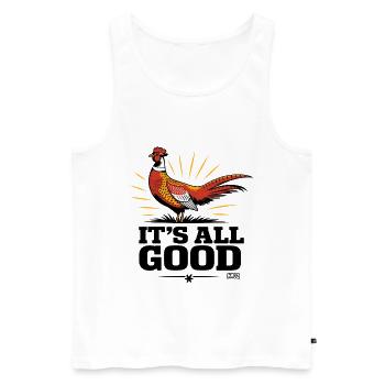 Crimson Phoenix Burst - Men's Premium Organic Tank Top - white - Front - Michal (187cm)