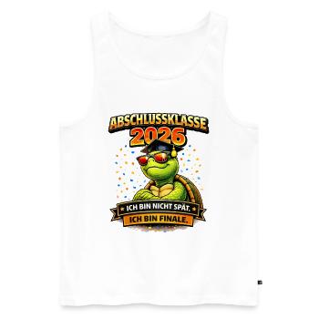 Graduating Class of 2026 Tortoise | School leavers - Men's Premium Organic Tank Top - white - Front - AI Model Male 178 light (178cm)