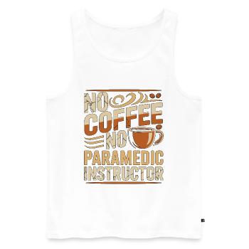 Ambulancier Pas de café Pas de soins d’urgence Amateur de café - Débardeur bio Premium Homme - blanc - Devant - Michal (187cm)