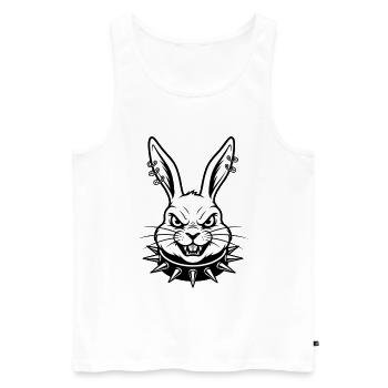 Heavy Metal Easter Bunny Rocker Easter Hardcore Bunny - Men's Premium Organic Tank Top - white - Front - Michal (187cm)