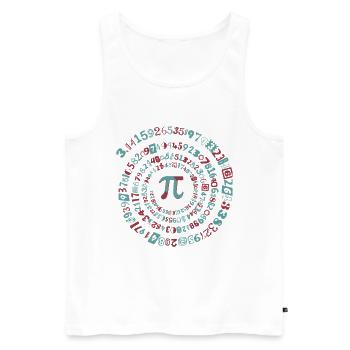 Pi - Mathematik - Männer Premium Bio Tank Top - Weiß - Vorne - Michal (187cm)