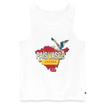 Baskenland Spanien Retro Region Landkarte Souvenir - Männer Premium Bio Tank Top - Weiß - Vorne - Michal (187cm)