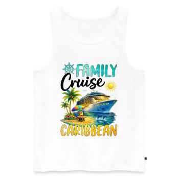 Family Cruise Caribbean - Men's Premium Organic Tank Top - white - Front - AI Model Male 178 light (178cm)