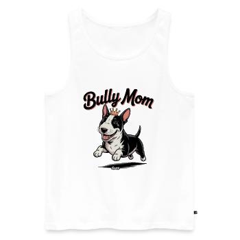 Crowned Bulldog Bully Mom - Men's Premium Organic Tank Top - white - Front - Michal (187cm)