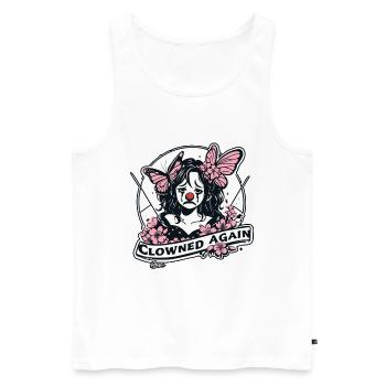 Clown-Kunst wieder Clown-Kunst - Männer Premium Bio Tank Top - Weiß - Vorne - AI Model Male 178 light (178cm)