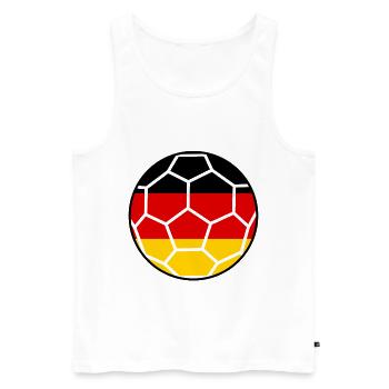 Maillot de supporter de football Allemagne - Débardeur bio Premium Homme - blanc - Devant - AI Model Male 178 light (178cm)