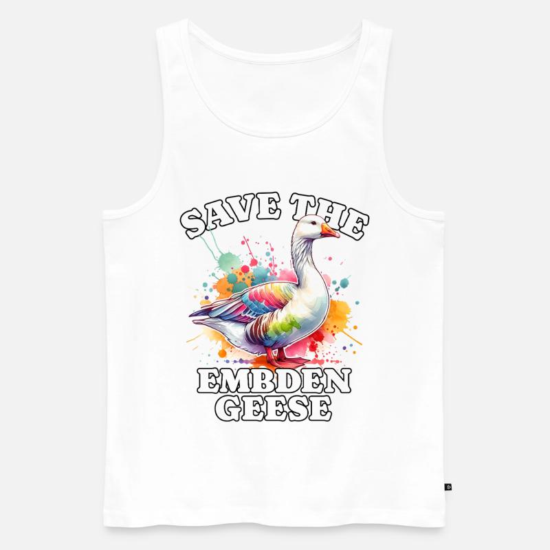 Emdengans Save Embden Goose - Männer Premium Bio Tank Top - Weiß