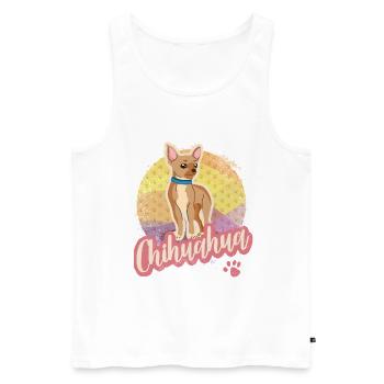 Design vintage Chihuahua pour les chiens et les amoureux des animaux - Débardeur bio Premium Homme - blanc - Devant - Michal (187cm)