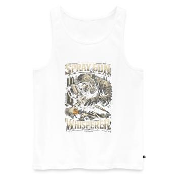 Vehicle Painter Car Painter - Men's Premium Organic Tank Top - white - Front - AI Model Male 178 light (178cm)