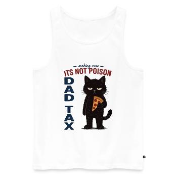 T-shirt Dad Tax Cadeau de pizza drôle pour chat - Débardeur bio Premium Homme - blanc - Devant - Michal (187cm)