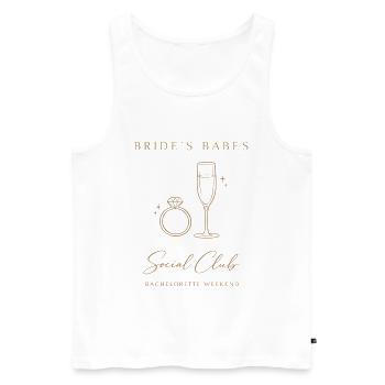 Bride Babes Shirt JGA Bachelorette Team Bride - Männer Premium Bio Tank Top - Weiß - Vorne - AI Model Male 178 light (178cm)