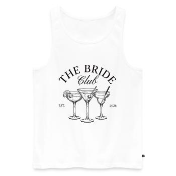 Chemise du club de mariée Cocktail de soirée JGA - Débardeur bio Premium Homme - blanc - Devant - Michal (187cm)