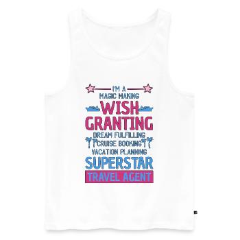 Family Vacation Planning Trip Cruising - Men's Premium Organic Tank Top - white - Front - AI Model Male 178 light (178cm)