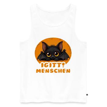 Lustige Igitt ! Menschen Fledermaus - Männer Premium Bio Tank Top - Weiß - Vorne - Michal (187cm)