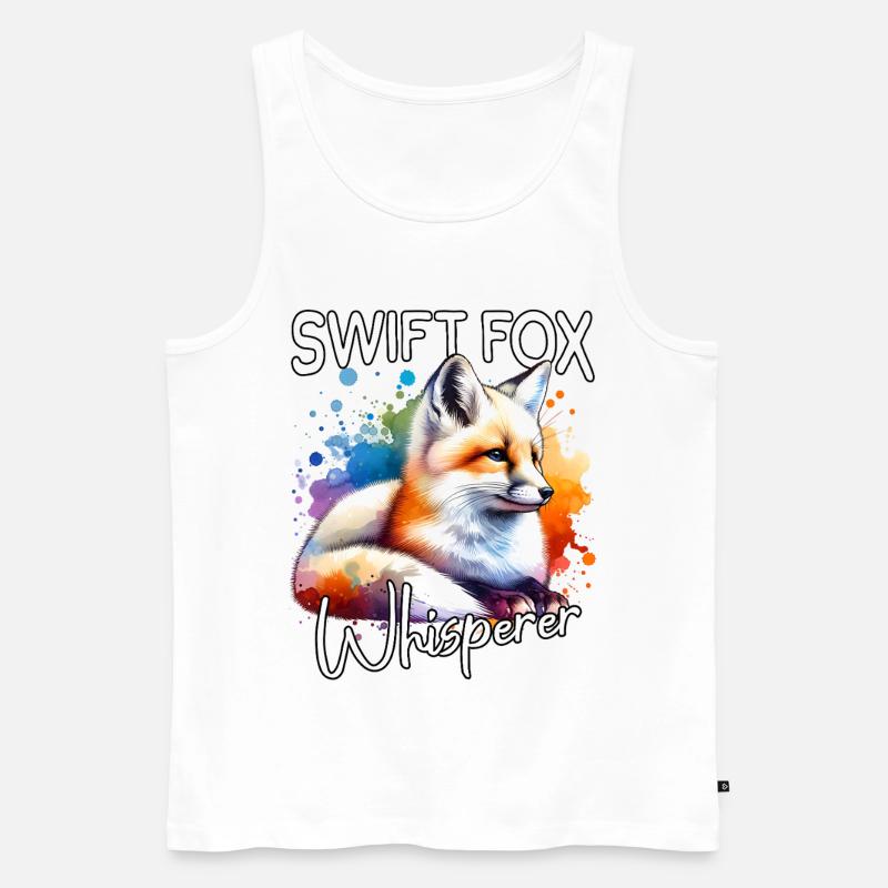 Swiftfuchs Flüsterer - Männer Premium Bio Tank Top - Weiß