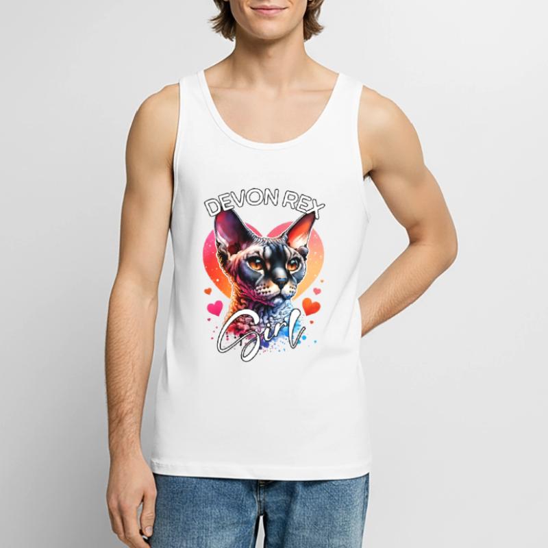 Devon Rex Mädchen Devon Rex Männer Premium Bio Tank Top