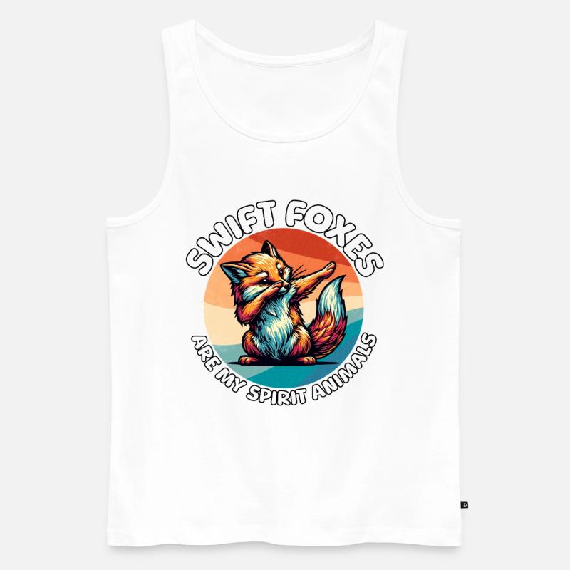 Lustige Swiftfuchs Sprüche - Männer Premium Bio Tank Top - Weiß