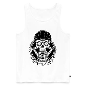 Skull Bicycle VTT VTT Conception de VTT - Débardeur bio Premium Homme - blanc - Devant - Michal (187cm)