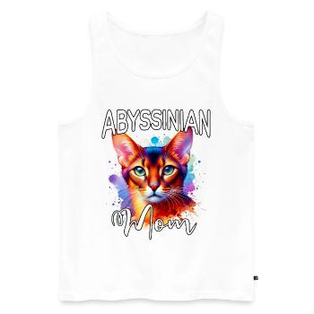 Abyssinian Cat Mom - Men's Premium Organic Tank Top - white - Front - Michal (187cm)