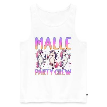 Malle Party Crew - Männer Premium Bio Tank Top - Weiß - Vorne - AI Model Male 178 light (178cm)