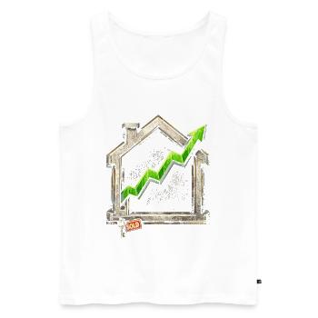 Immobilienmakler Makler - Männer Premium Bio Tank Top - Weiß - Vorne - Michal (187cm)